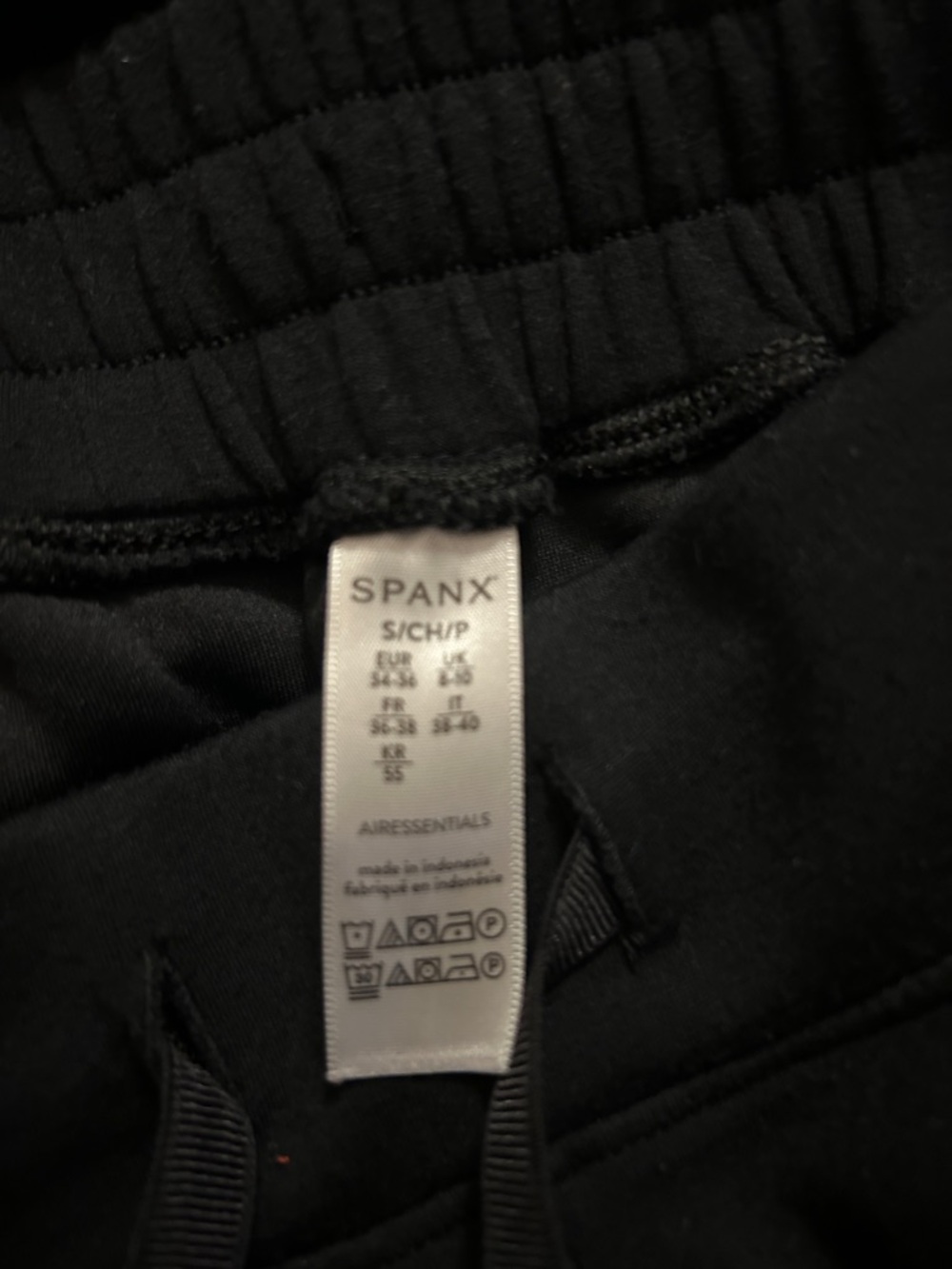SPANX Black Wide-Leg Drawstring Pants size s/ch/p - Picture 4 of 12